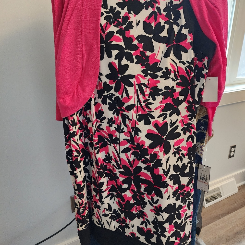 Jessica Howard 12p two piece pink floral dress set